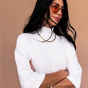 LALA Icon Mock Neck Top